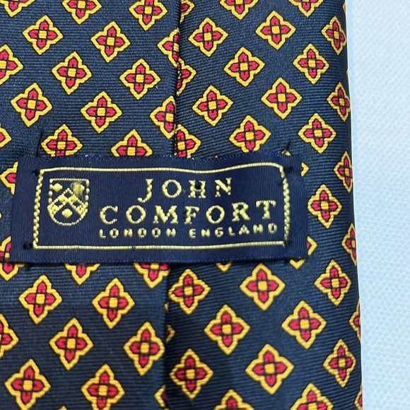 John Comfort London Men's Classic Silk Tie - Made in England - Picture 5 of 6